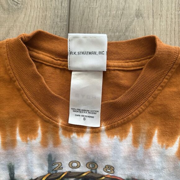 Harley Davidson 2008 Sturgis Black Hills Rally T-Shirt Mens Small Tye Dye Black - Picture 5 of 6